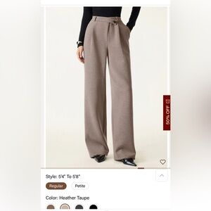 Heather Taupe Women's Wide-Leg Pants- OGL brand size Small